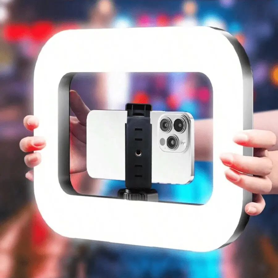 Camera and Smartphone Stabilizer Set with LED Ring Light, 3600mah Battery, Three Color Temperature Settings, Ideal for Selfie and Live Streaming