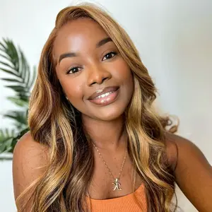 [West Kiss] 4/27 Highlight Glueless Wig Body Wave 7x5 Closure Wig Human Hair Pre Cut Pre Plucked With Baby Hair Pre Bleached Ready To Go