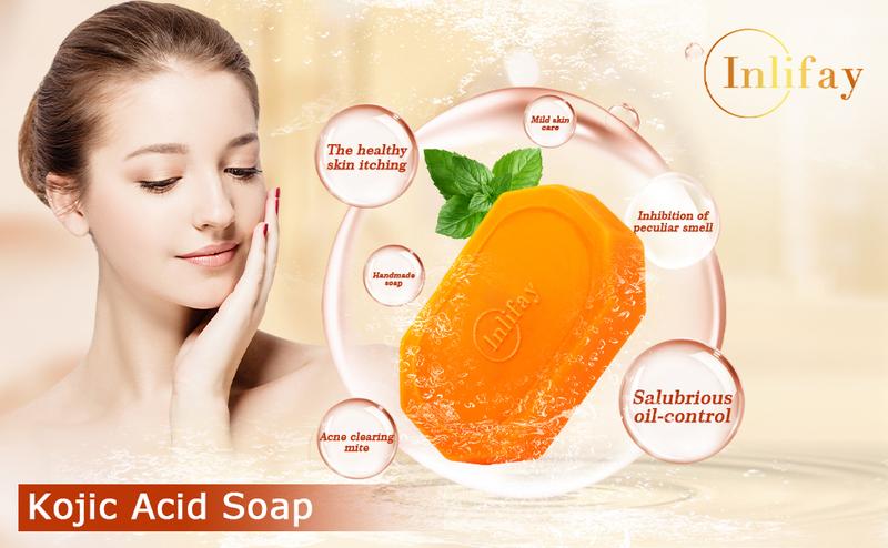 Inlifay New Turmeric Kojic Acid Soap:Dark Spot Remover For Face and body - Two Color Big bars with Pure Natural Kojic Acid and Retinol (160g, 2 Bars) Orange- New upgraded model Body Care Body Wash Inlifay New Turmeric Kojic Acid Soap:Dark Spot Remover For Face and body - Two Color Big bars with Pure Natural Kojic Acid and Retinol (160g, 2 Bars) Orange- New upgraded model Body Care Body Wash