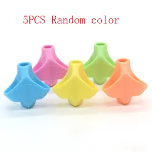 5 Colors Random Three-Finger Pen Grip Trainer, Writing Correction Tool for Kindergarten Students, Beginner Practice Protector, School Study Supplies