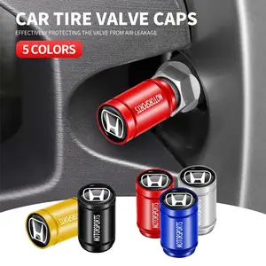 4Pcs 3D Aluminum Alloy Car Wheel Tire Air Valve Dust Caps Rim Accessories for Honda Mugen Power Civic Accord CRV Hrv Jazz