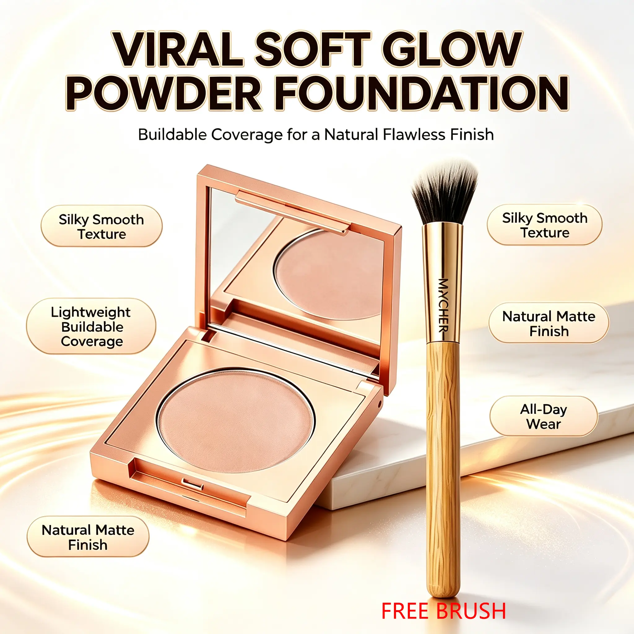 MAYCHEER Colored Clay CC Cream Concealer, ultra-fine matte texture can cover pores and even out skin tone, waterproof and sweat-proof for long-lasting outdoor wear, a must-have for travel beauty