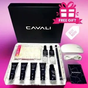 Cavali Poly Gel Nail Art Kit - FREE GIFT INCLUDED! Make Professional Salon Quality Nails at Home Cosmetic Nail Care Manicure Nail Polish Polish