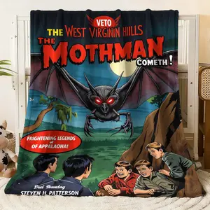 Vintage Comic - Style Mothman Blanket