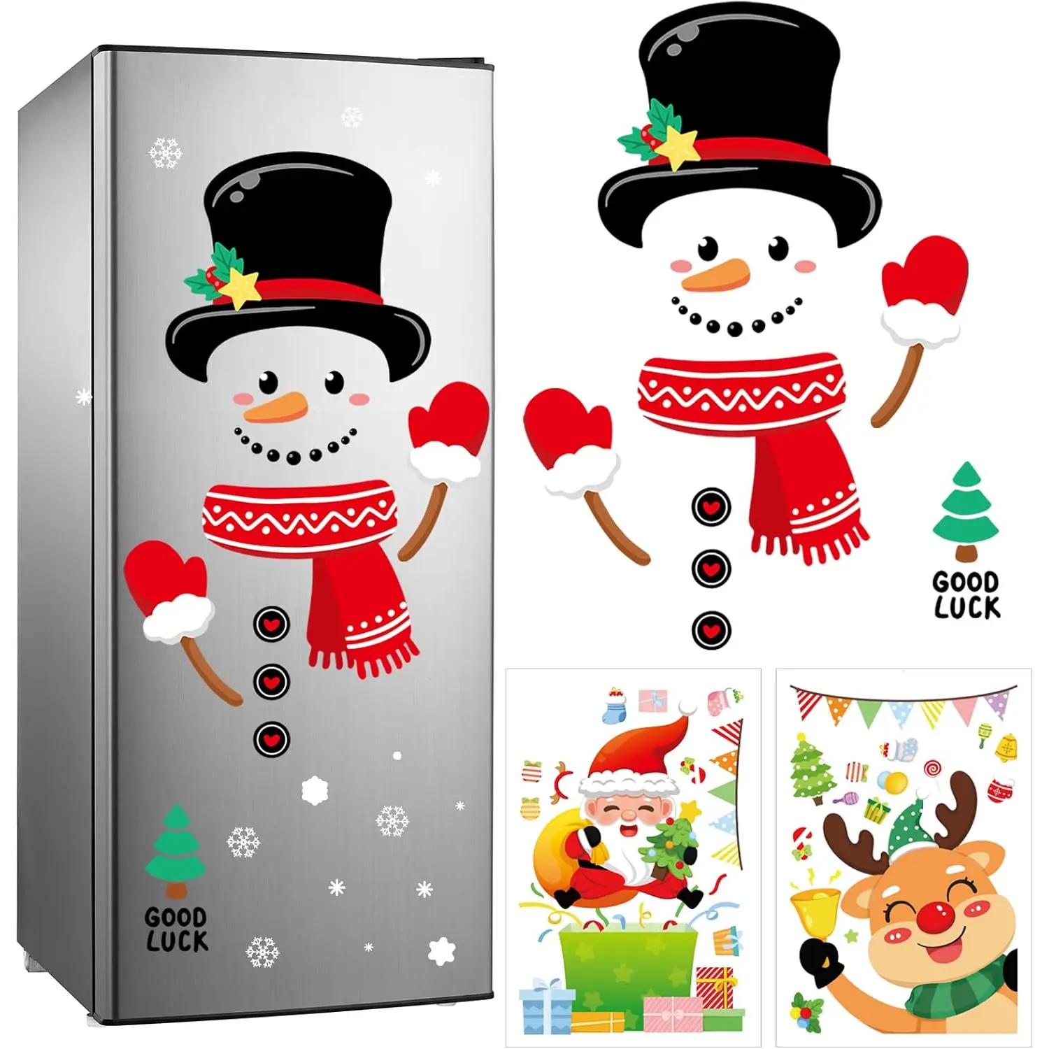 Christmas Snowman Refrigerator Magnets Set of 14, Christmas Decorations for Fridge Snowman Refrigerator Magnets Home Decor eboozone