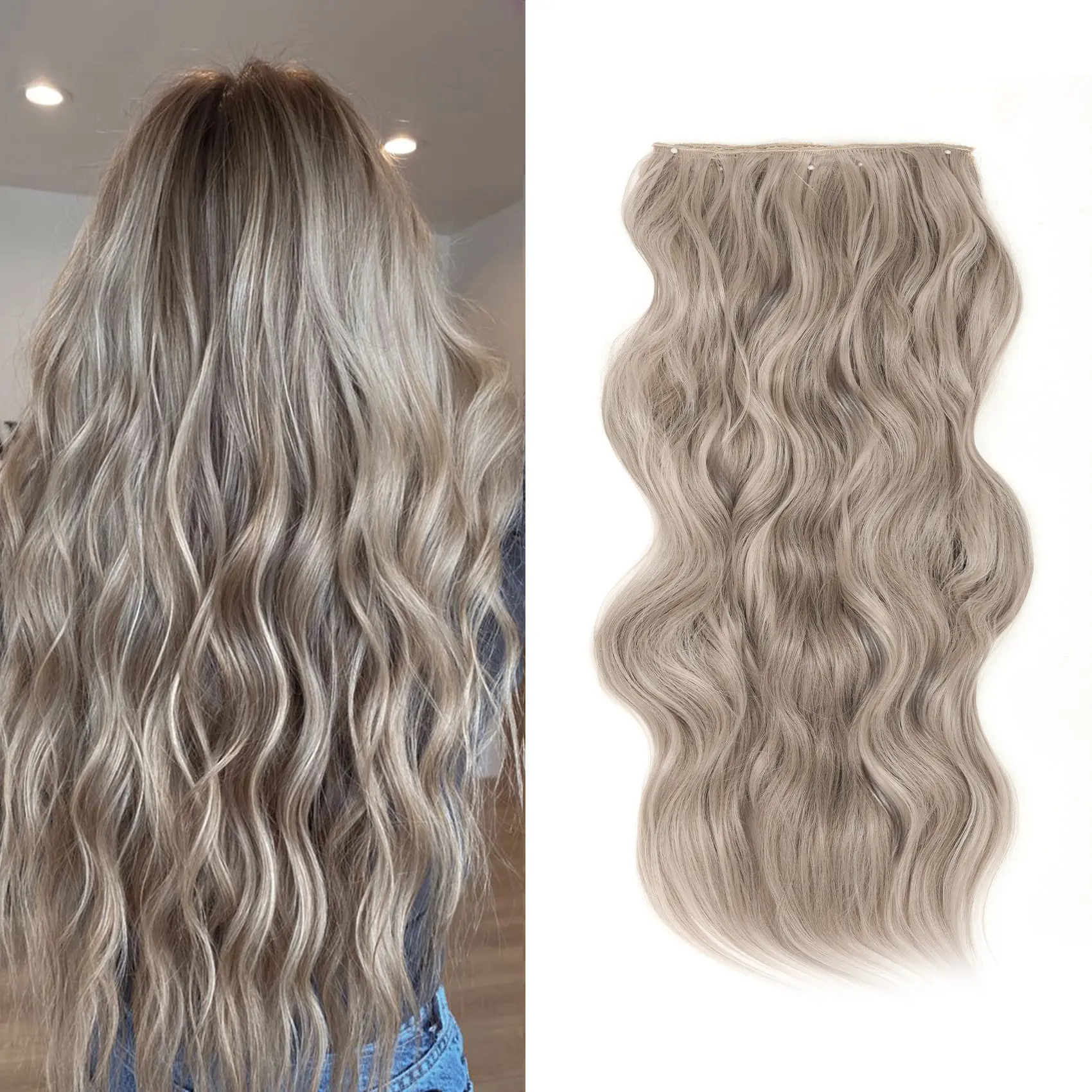 Ashy Champagne Blonde/Silver Blonde