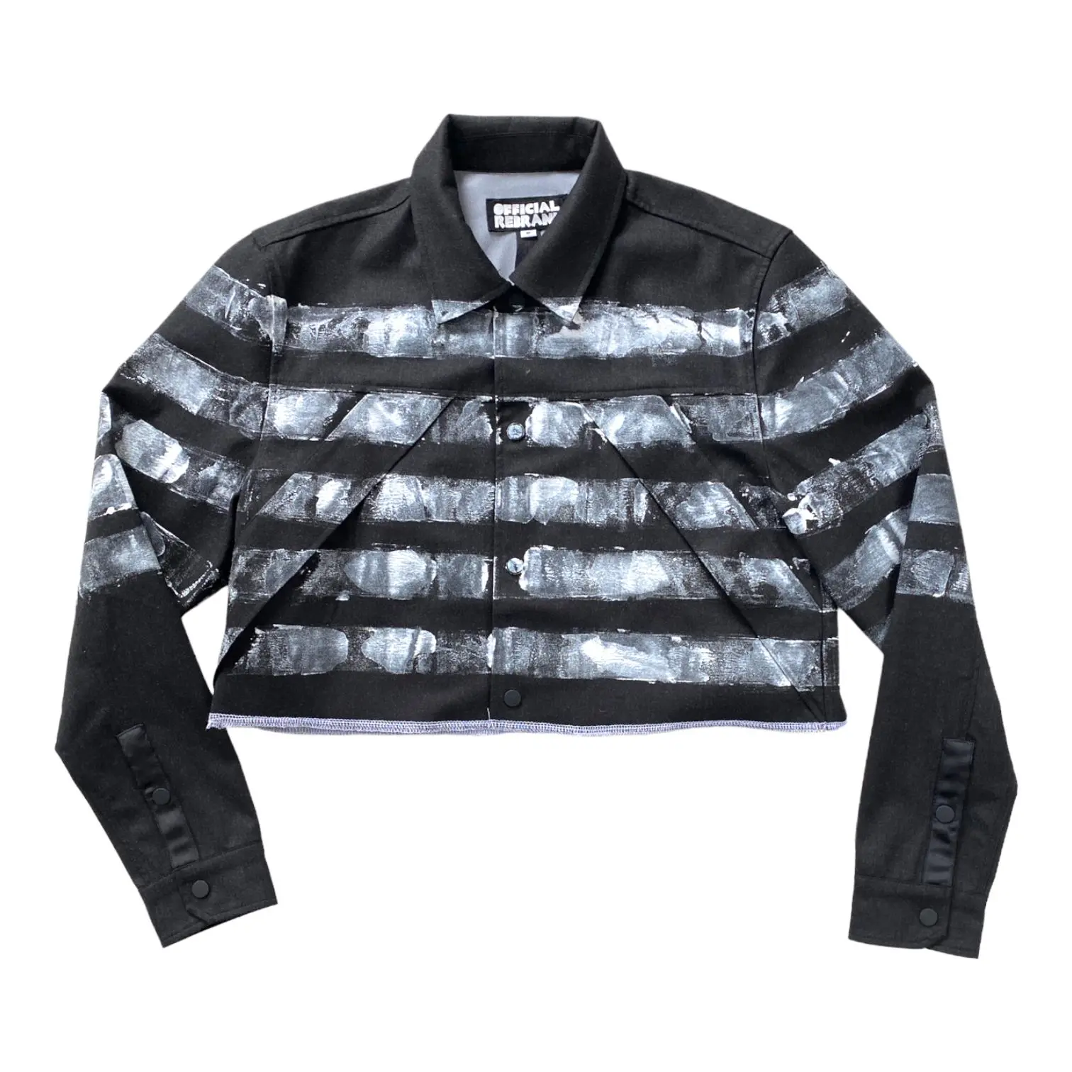 CROPPED STRIPED wool jacket