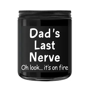 Gifts for Dad from Daughter Son - Funny Dad Birthday Gifts - Father's Day Gift for Daddy Papa - Dad’s Last Nerve Scented Aroma Candle Black
