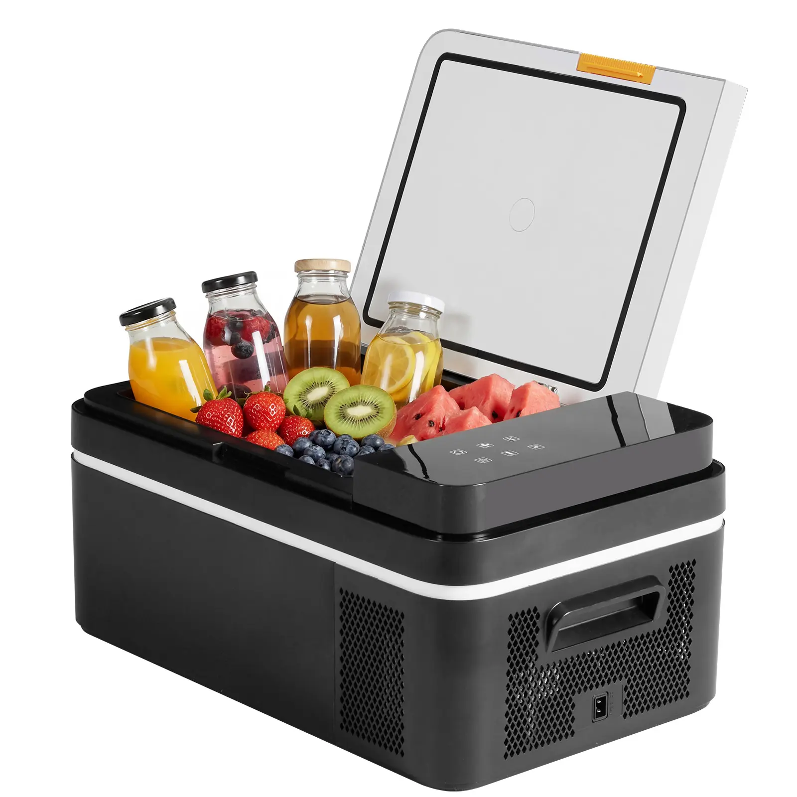 Sweetcrispy 21QT (20L Capacity) Compact Portable Mini Refrigerator for Small Spaces - 12/24V DC & 100-240V AC High-Efficiency Deep-Freeze Cooler, -4℉ to 68℉ Single-Zone, Bluetooth App Control, Car Battery Protection, Child Lock