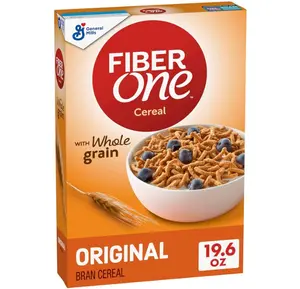 Fiber One Cereal, Original Bran, High Fiber Cereal Made with Whole Grain, 19.6 oz