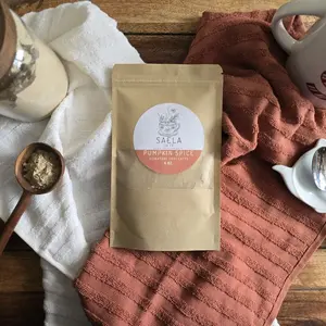 Saela Tea Co. Pumpkin Spice Signature Chai Latte - Classic Black Tea with Warm Spices, Pure Pumpkin & Creamy Creamers - Real Ingredients, No Artificial - Made in Cottage Food Operation