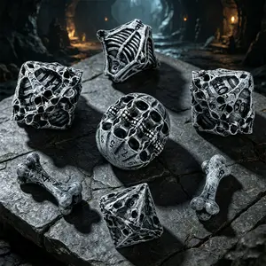 7-Piece Skull Resin Multi-Face Dice Set for Dungeons & Dragons, New Creative Role-Playing Table Game Dice (Toys & Hobbies, Board/Party Games for Adults)