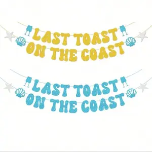 Nautical Theme Bachelorette Party Decoration, Turquoise & Silver Color Sparkle Design, Perfect for Coastal Themed Celebrations