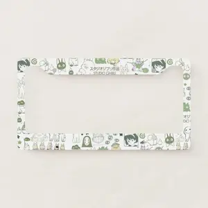 Studio Ghibli Aesthetic License Plate Frame Kawaii Anime Car Decor For Truck SUV Totoro Spirited Away Gift Idea For New Car Owner For Women