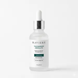 Raviere Niacinamide Face Serum with Alpha Arbutin, Ceramides & Licorice Root – Hydrating, Brightening, Dark Spot & Skin Barrier strengthening Serum – Fragrance-Free (30ml)