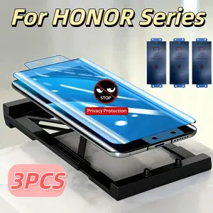 3-Pack Privacy Ceramic Screen Protector for Honor Series Phones, Easy Install Anti-Scratch Bubble-Free Film with Installation Tools