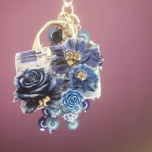 Denim Purse Handbag Charm