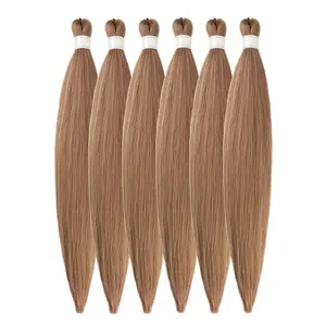 Brown Blonde Braiding Hair Pre Stretched for Knotless Box Braids 27/30/613 Mixed Box Braids Hair Extension for Braiding