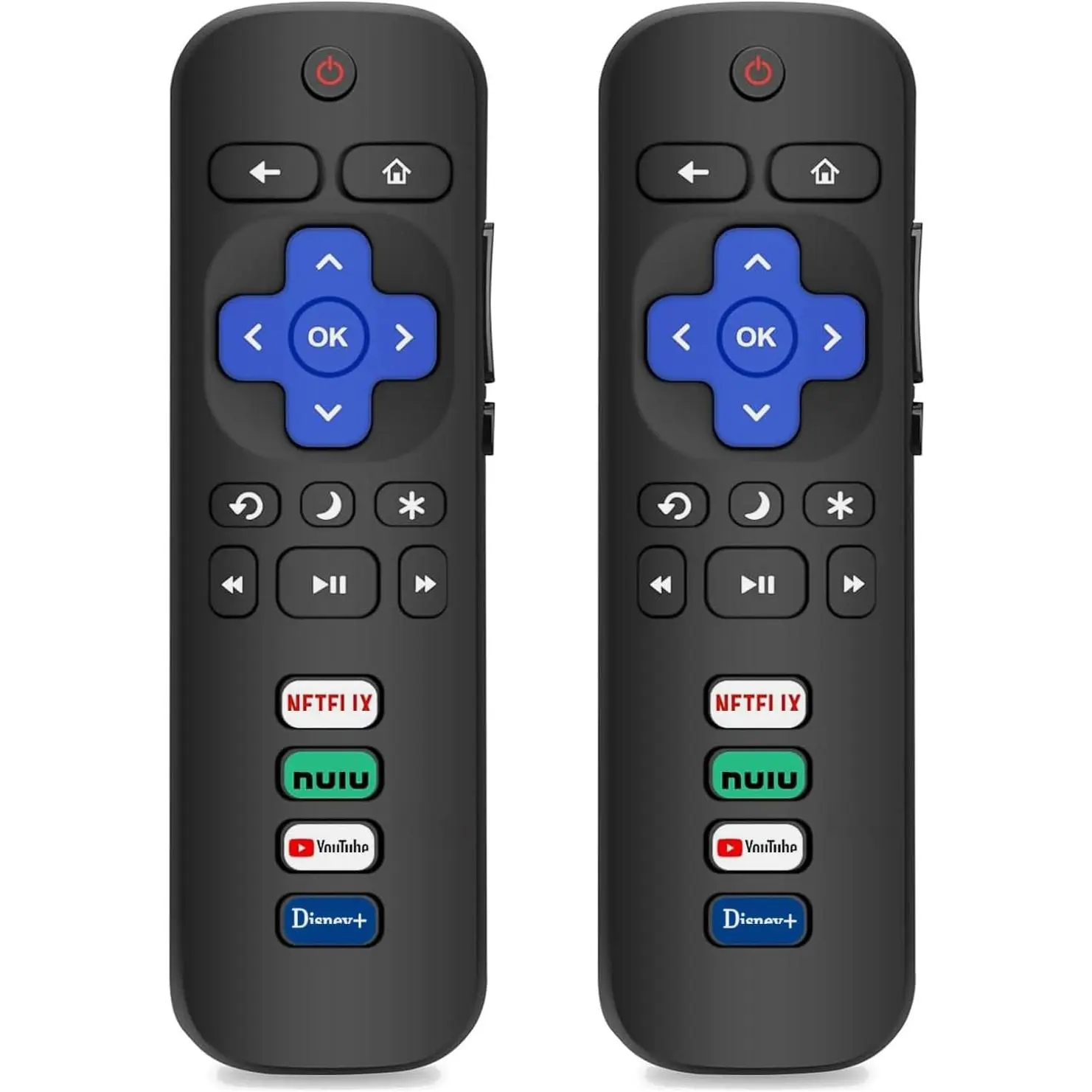 2 Pack Replacement Remote Controls Compatible with Roku Smart TV, Infrared Remotes for TCL/Hisense/Sharp/Philips/Onn/Element/Insignia Roku TV (Not Compatible with Roku Stick, Box or Speaker)