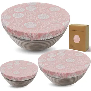 Bowl Covers for Bread Proofing, Thickened Large Elastic Cover for  Fruit Salad Storage, Sourdough Bread Baking Supplies  Cotton Cloth Fabric Washable ()