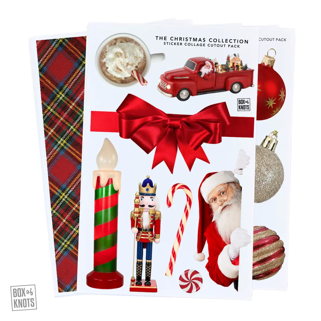 The Christmas Collection Pack | Sticker Collage Cutout Sheets for Creative Junk Journaling and Scrapbooking Decoration