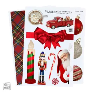 The Christmas Collection Pack | Sticker Collage Cutout Sheets for Creative Junk Journaling and Scrapbooking Decoration