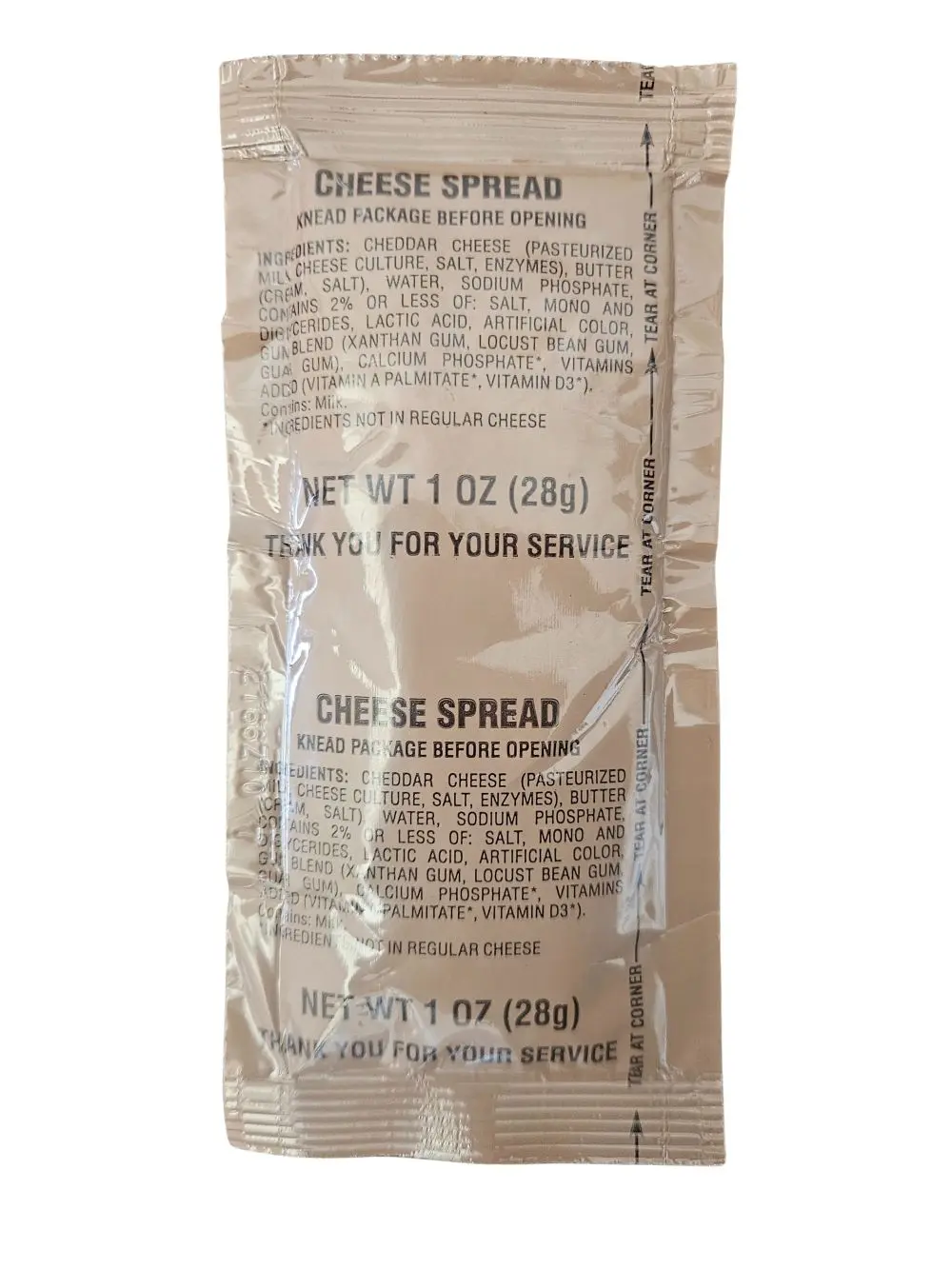 MRE Cheese Spread, Cheddar MRE Cheese Spread, Cheddar