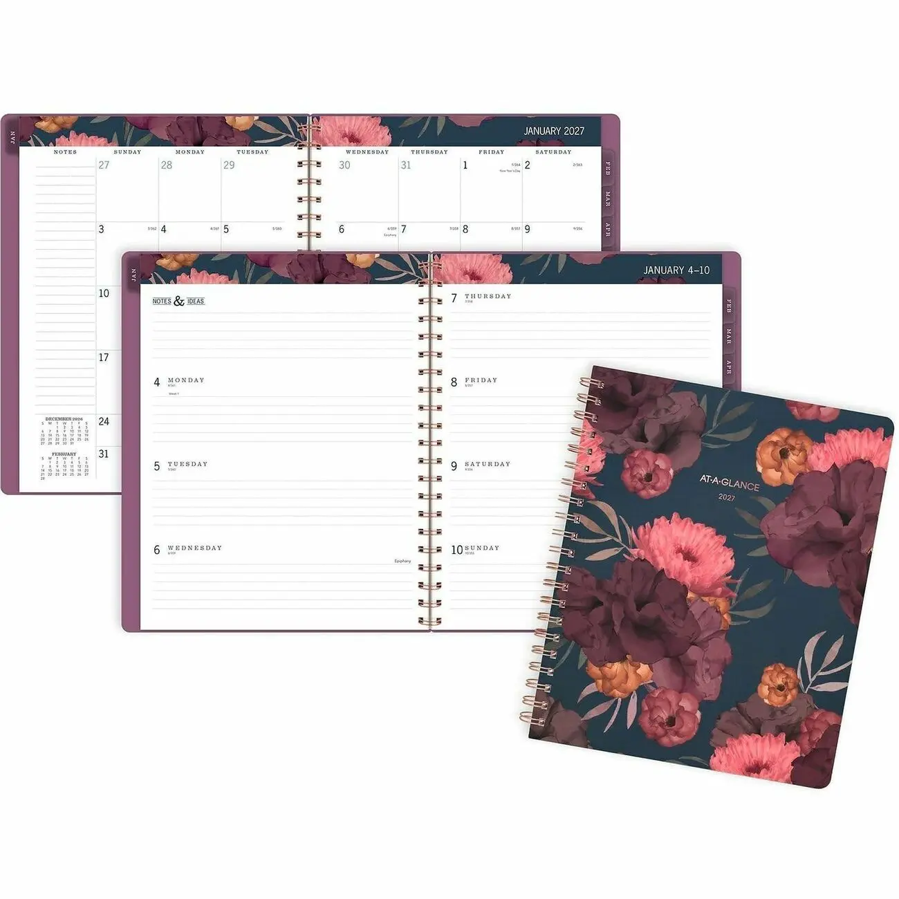 At-A-Glance Dark Romance Weekly Monthly Planner, Large, 8 1/2" x 11"