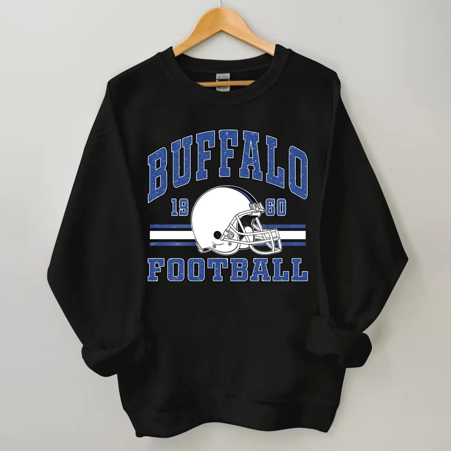 Retro Football Crewneck, Buffalo Sweatshirt Perfect for Everyday Streetwear Look