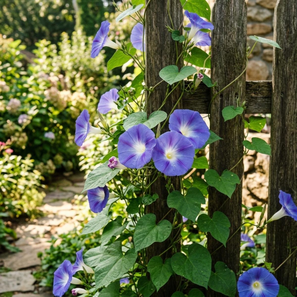 Premium Morning Glory Seeds High Germination Rate Easy to Plant for Garden Balcony Yard Decoration Annual Flowers Bonsai Seedlings DIY Garden