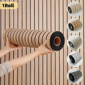 Thickened 3D Slot Wall Paper Roll, Self-Stick Backing, Waterproof, Removable & Reusable, Kitchen and Bathroom Wall Cover Material