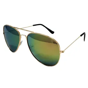 Aviator Sunglasses Mens Womens Metal Frame Assorted Mirrored, Smoke, Tinted Lens Colors S1011-C5