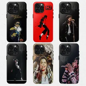 Michael 2026 Phone Case V2, Michael Iconic Glove Crystal Phone Cover, Legendary Singer Signature Suitable for iPhone 17-11 Pro Max/Plus and  Samsung Galaxy S23-25