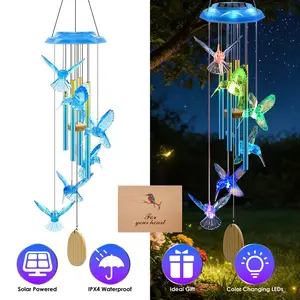 Colorful Solar-Powered Wind Chime with 7 Changing Colors - Ideal for Outdoor Decor and Yards home