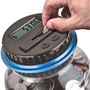 Digital Counting Money Jar, Digital Coin Counter with LCD Display Large Capacity Money Saving Box for Kids Adults as Gift on Birthday,1.8L Capacity Coin Bank Money Jar for Adults,Large Piggy Bank for Boys Adults,Designed for All US Coins