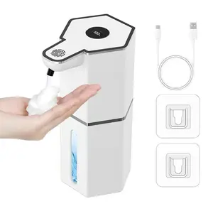 1-Piece Touchless Automatic Liquid Soap Dispenser - Kitchen & Bathroom Specialty Kitchen Utensil Accessory, kitchen gadgets  6 Adjustable Levels, USB Rechargeable, 12.8 oz/380ml Capacity, Wall-Mounted, Father’s Day Gift