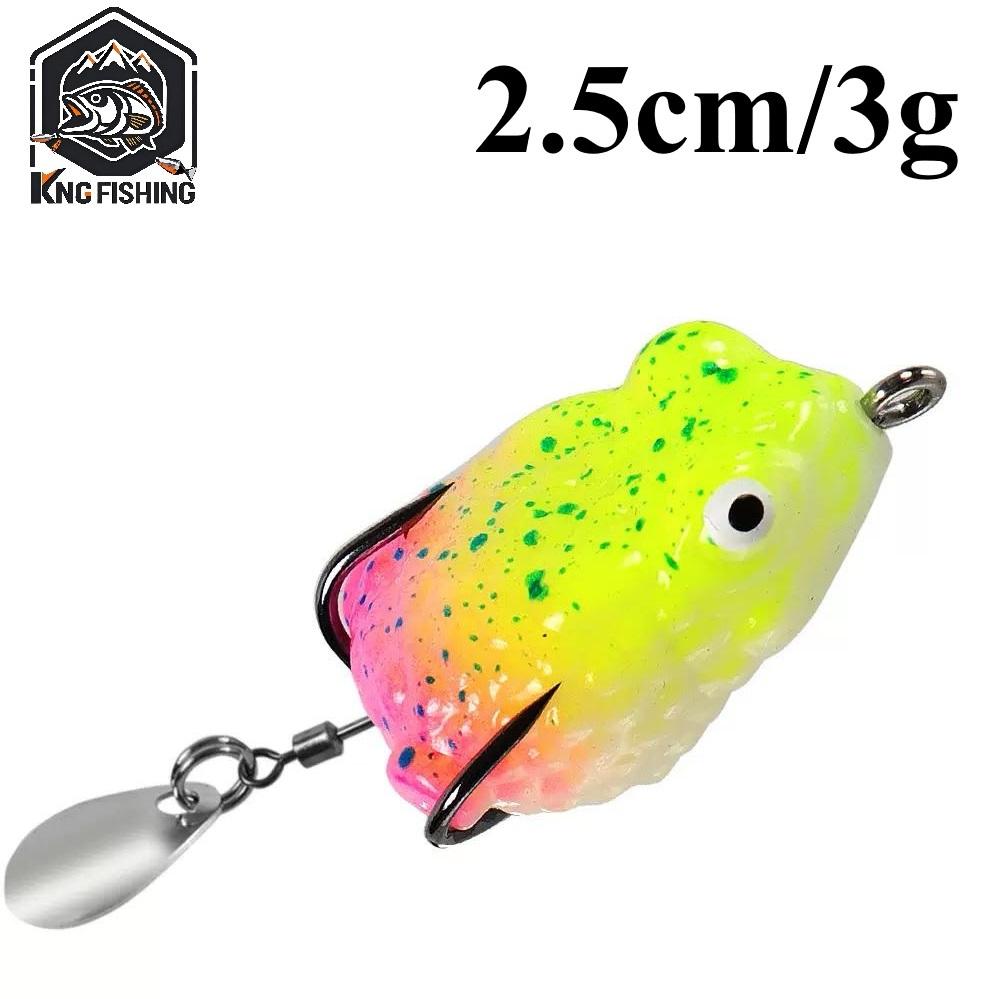 EXCROCK 10pcs Topwater mini Frog Fishing Lure Set/Kit with Hooks, Lifelike Artificial Bait, Fishing Accessories, Solocamping, Minnows Lure Set