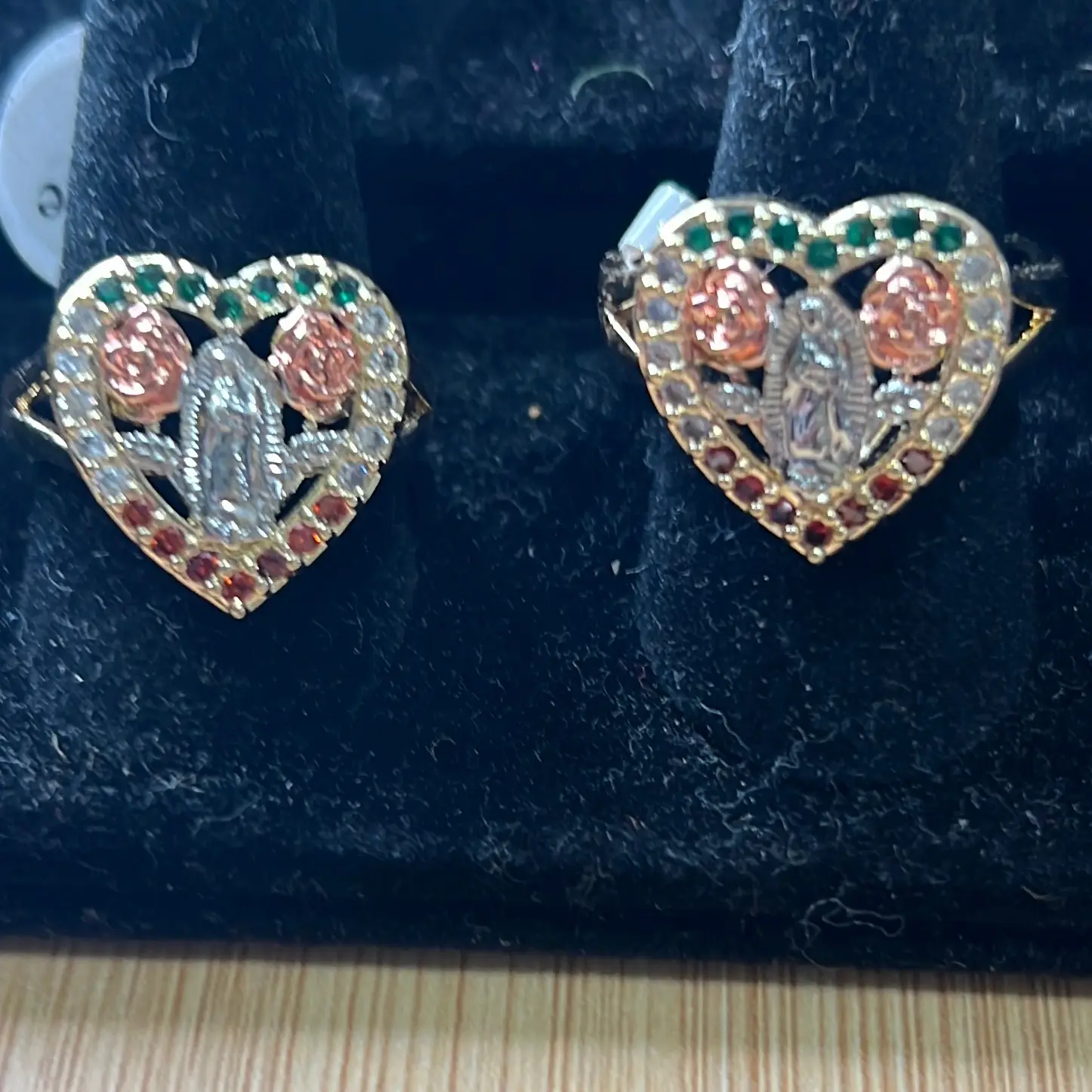 Virgin Mary Heart Gold Filled Ring