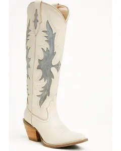 Fire and Reign Tall Suede Western Boots - Round Toe