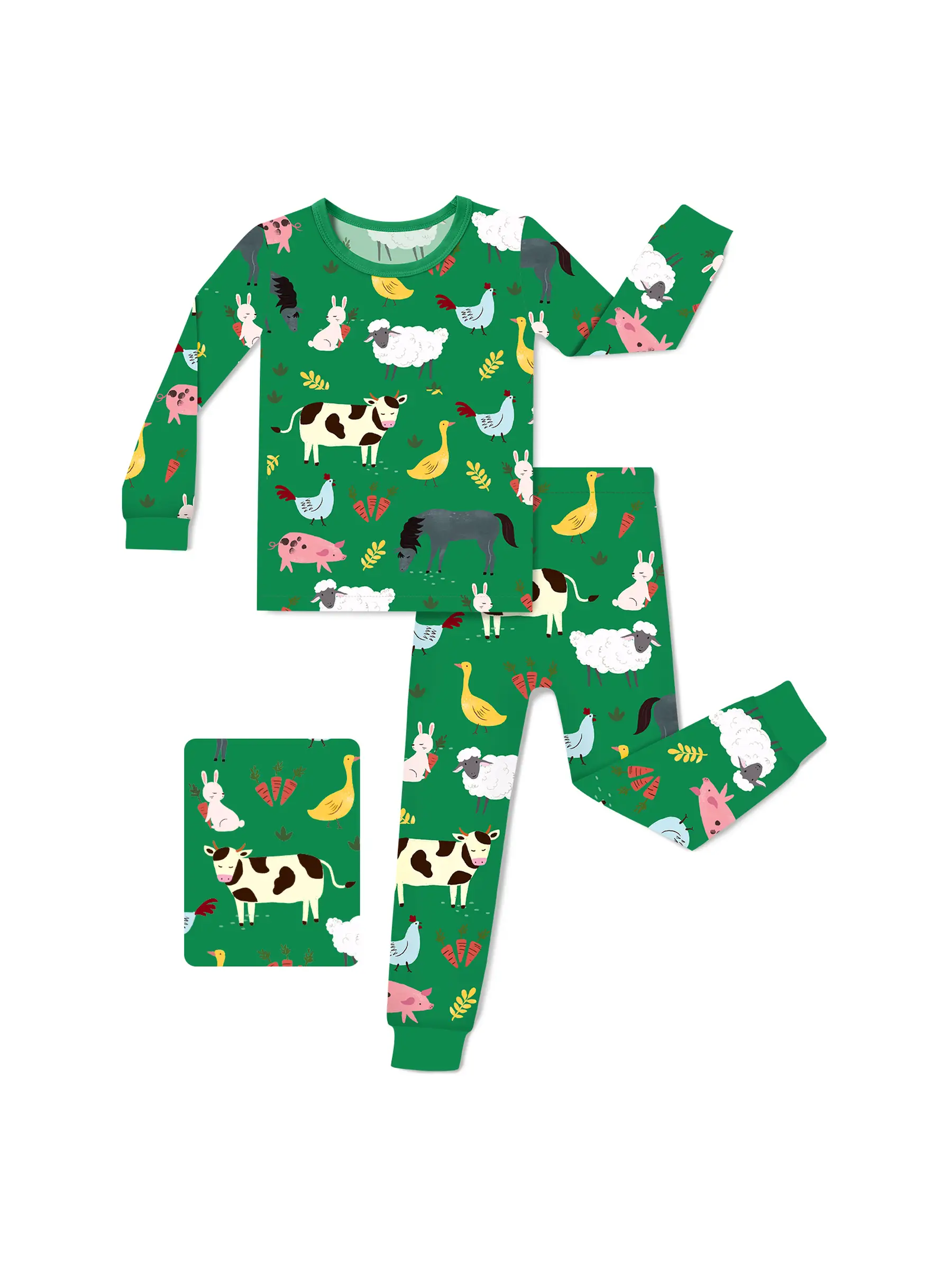 Easter Gifts babee Reshinee Moisture-wicking Bamboo Pajama sets for Toddler Boys, Temp-sensing Babys Kids 2pcs Pjs, Long-Sleeve Snug fit Sleepwear