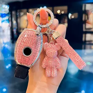 for Mercedes Benz Key Fob Cover with Lanyard, Soft TPU Key Case Shell Compatible with Mercedes Benz C E S M CLS CLK G Class Smart Key Holder