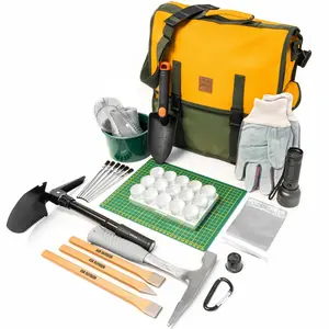 ASR Outdoor 38pc Deluxe Geology Rock Hounding Kit with Mining Tools and Carry Bag