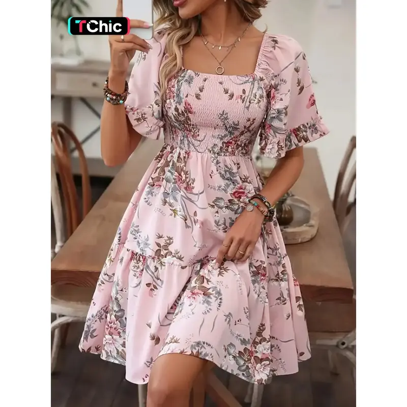 hollister babydoll dress floral - TikTok Shop