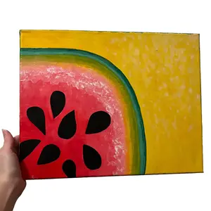 Jackies Paintings + Watermelon Canvas Painting - Original Artwork with Watermelon Design bedroom wall accessories house