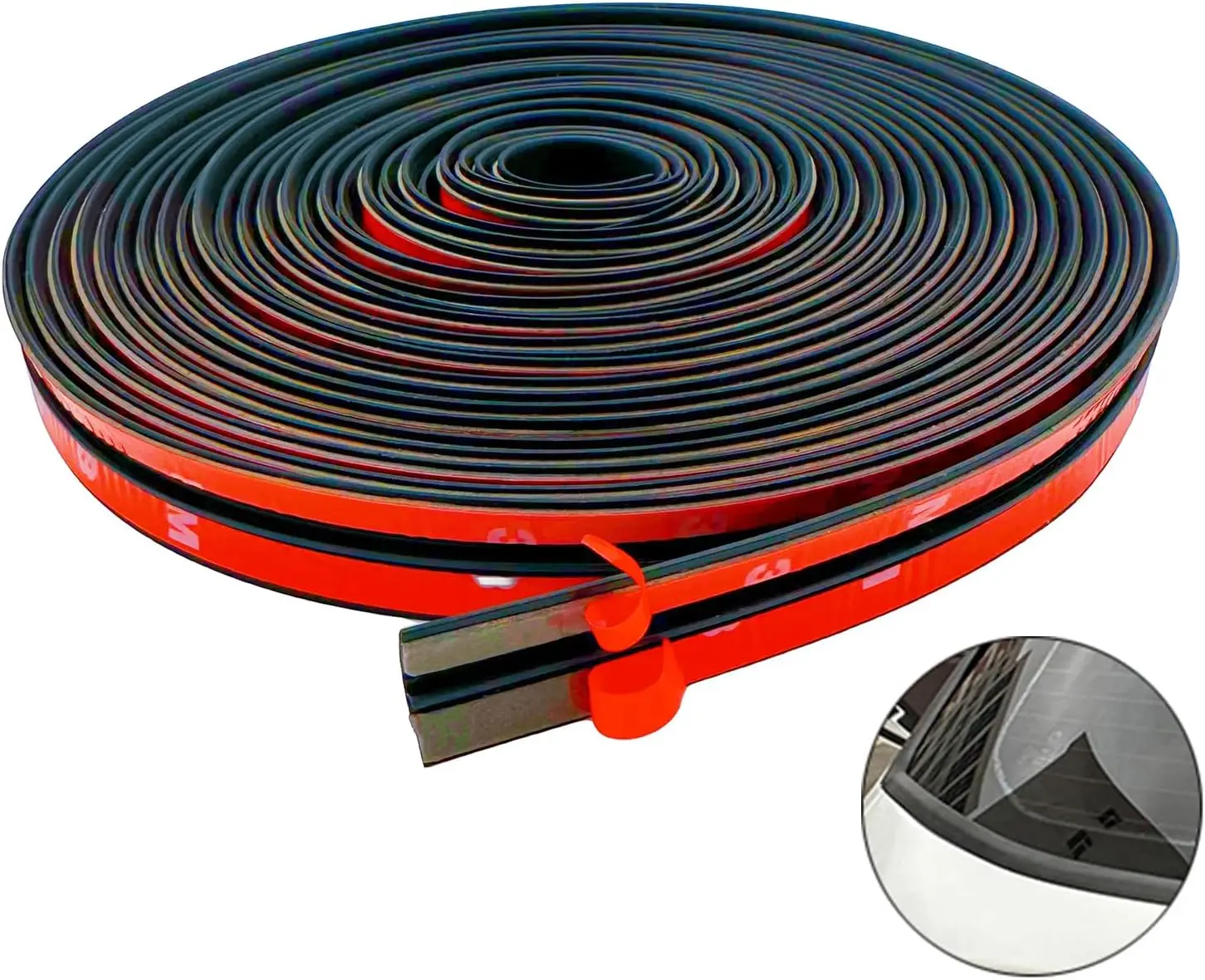 16.4 Ft Windshield Rubber Seal Car Weather Stripping Trim Shape Sealing Strip for Car Front Rear Windshield(19mm)