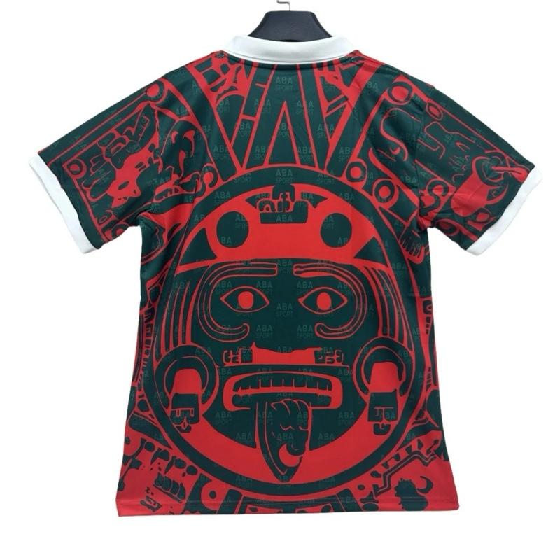 1998 World Cup Mexico National Team Jersey , Black White Green Red, Short Sleeve Soccer Jersey
