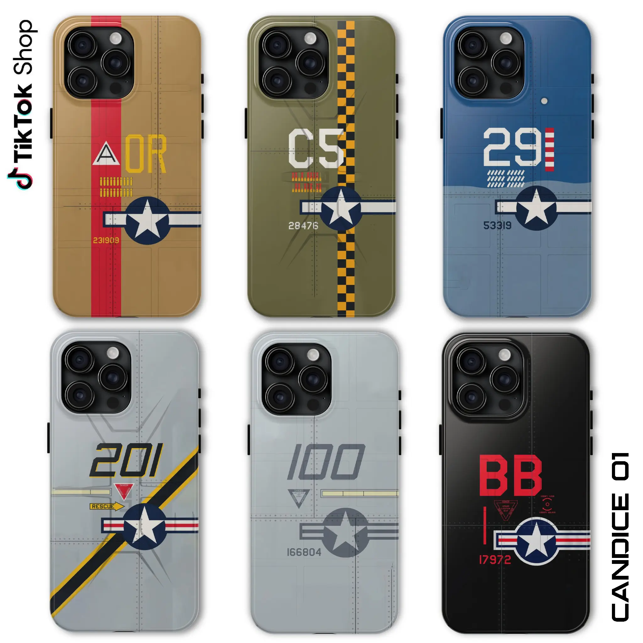 Fairchild Customized Protective Rubber Case for iPhone 17 Pro Max 20i - USAF Aircraft Markings, Tailcodes, Insignia Sheetmetal Design, Shockproof Polycarbonate Shell, Wireless Resistance, US Military Aviation Accessory, Accessories, Smartphone, Casing, Co
