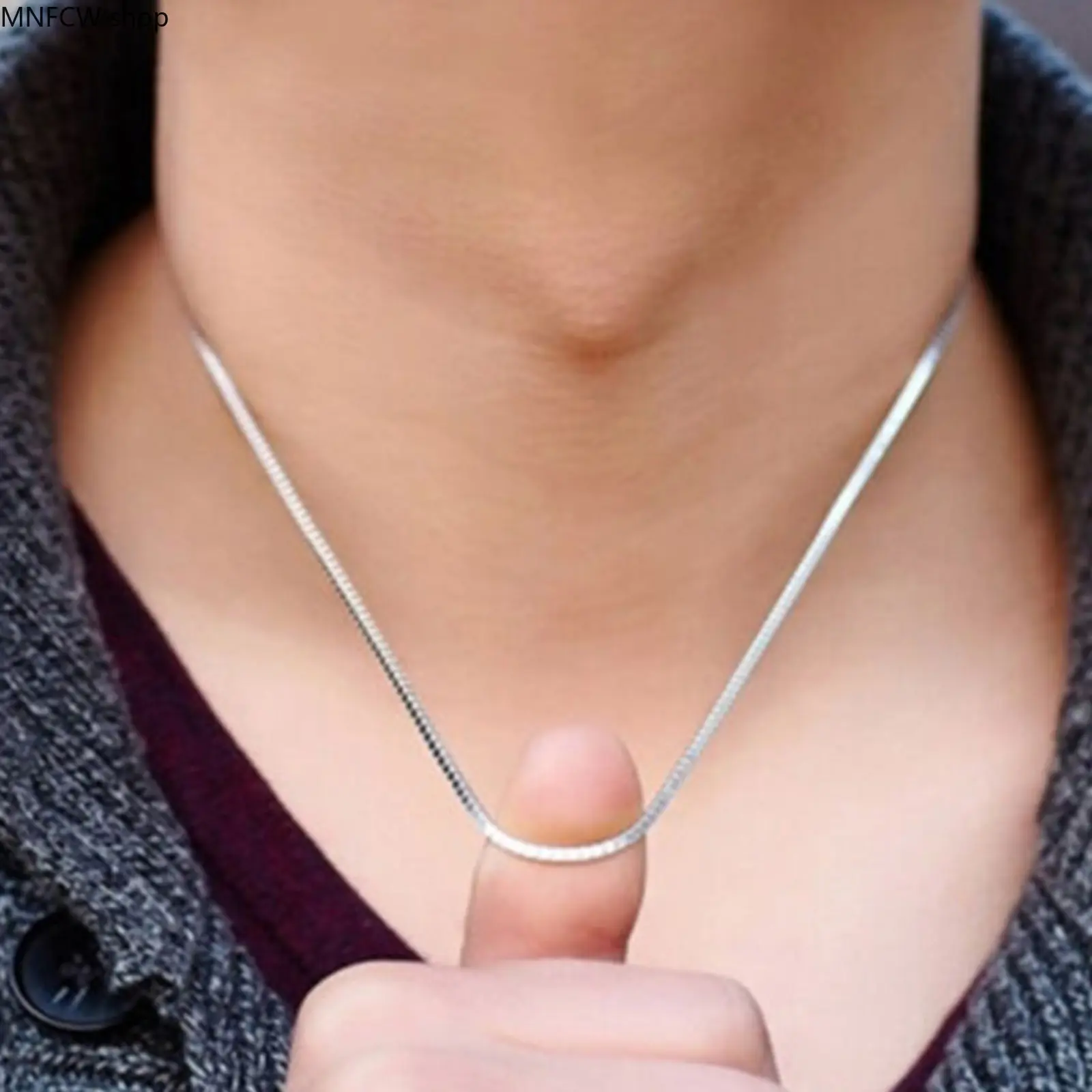 Women's Liquid Silver Snake Chain Necklace, Minimalist Jewelry Made with High-Density Anti-Allergy Copper, Hypoallergenic Foundation for Layered Chain Necklaces