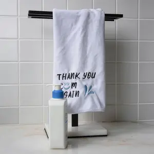 Stitched Embroidery Towel Set, 35x75cm Absorbent Quick-Dry Design, Ideal Valentine Gift Decorative Couple Lover Present, Bathroom Towel Set