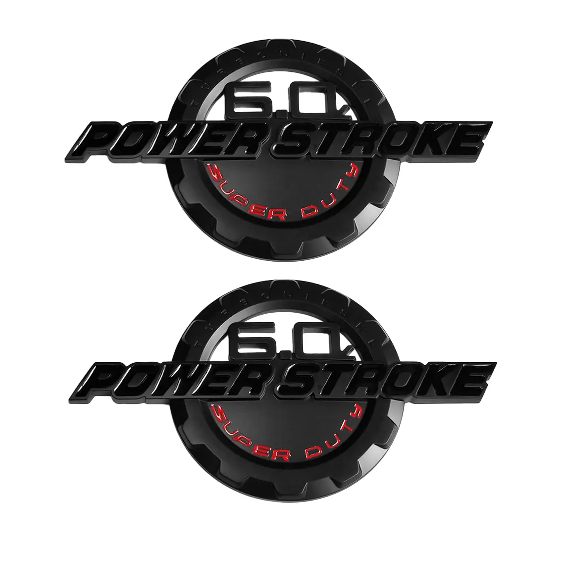 Aftermarket 2-Pack Peel-Stick Real 3D Raised Emblem Badge Replacement for 2003-2007 Ford Super Duty Pickup 6.0L Power Stroke, Car Exterior Accessory, Truck Decals, Car Accessories, Decals For Trucks, Vehicle Exterior Decoration